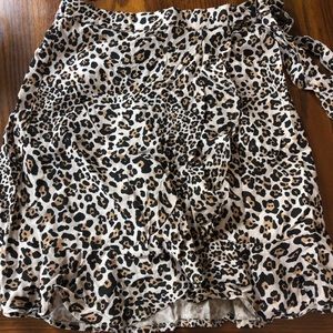 Leopard mini skirt